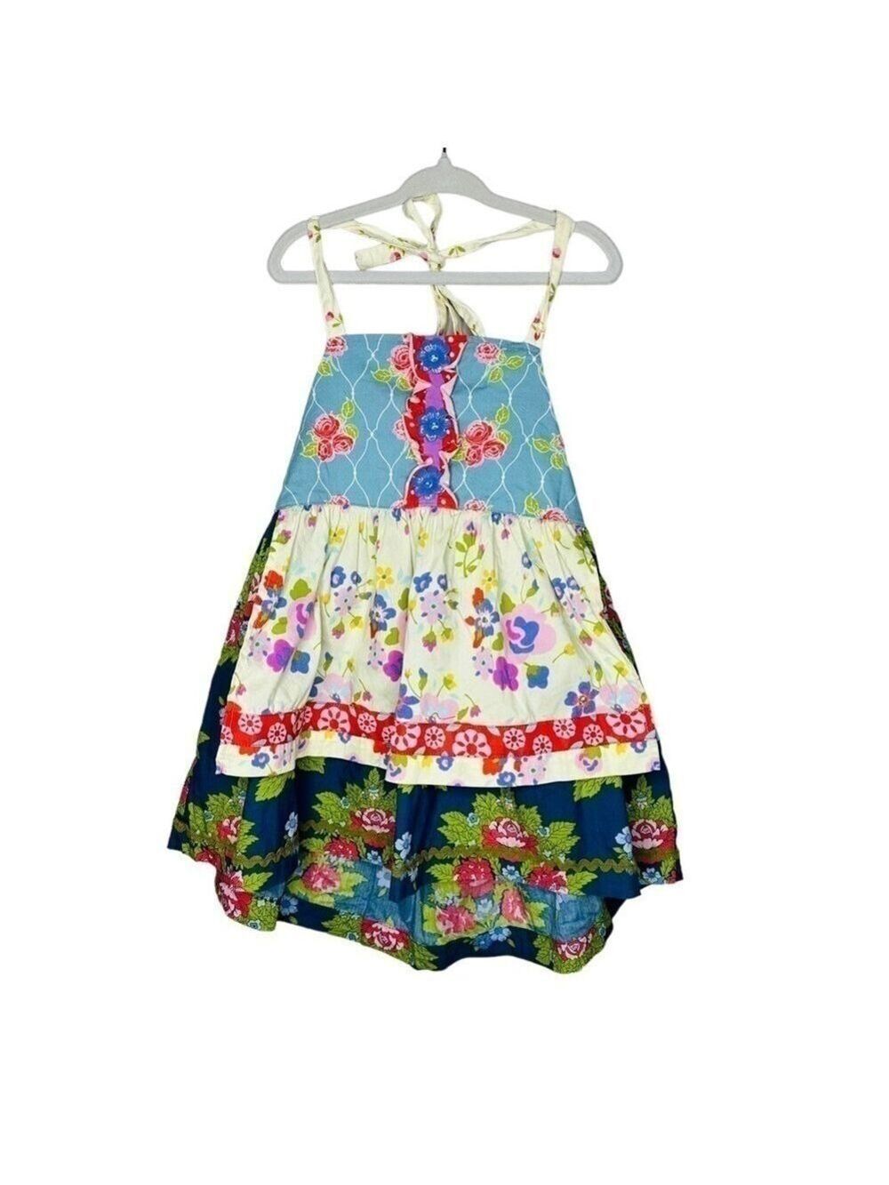 Matilda Jane Lark Lakes Ellie‎ Apron Halter Tie Top Girls Size 8